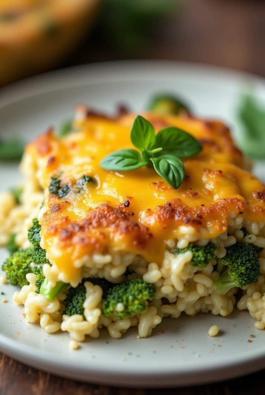 Cheesy Broccoli Rice Bake