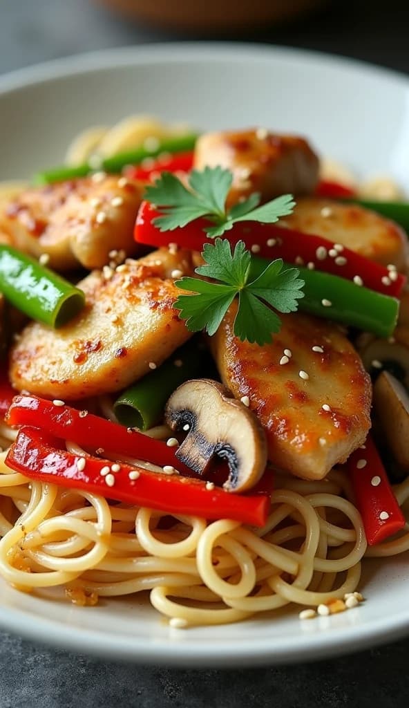 chicken-veg-stir fry-noodles
