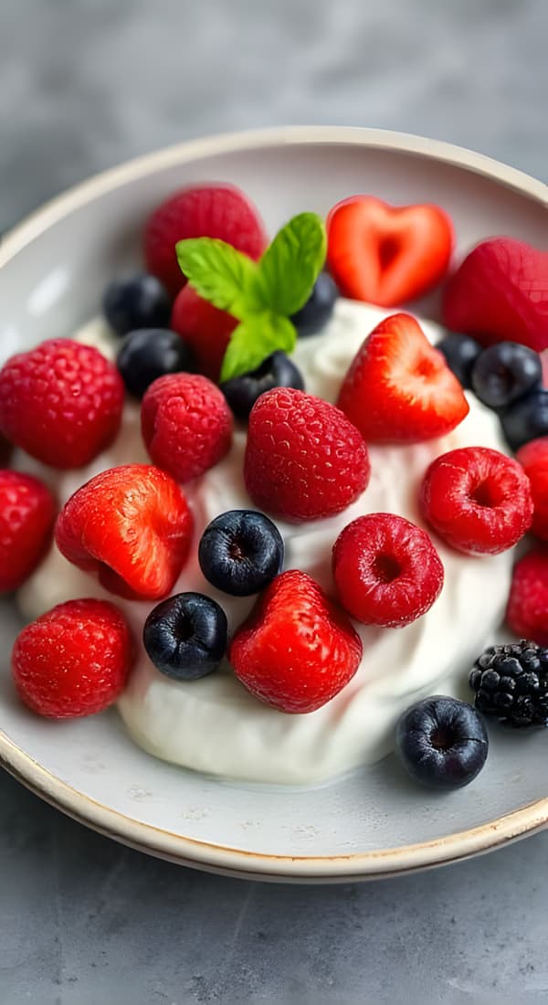 Greek Yogurt with Berries and Honey