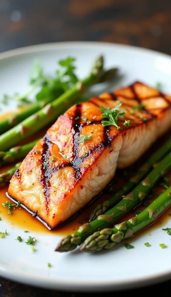 Grilled Salmon with Asparagus