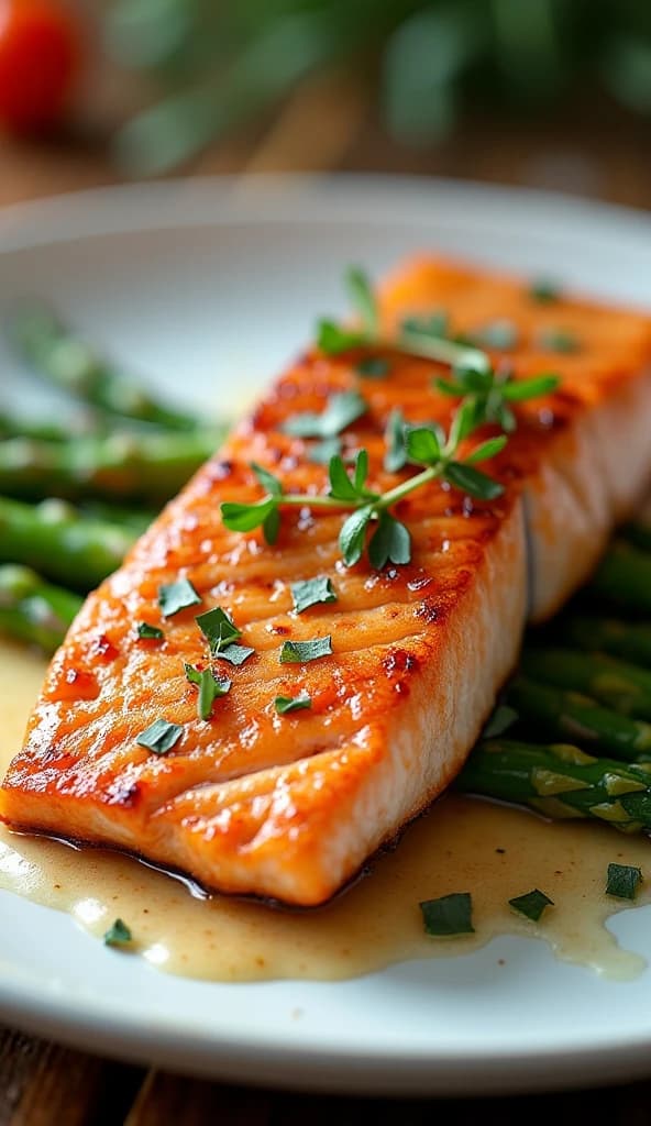 Grilled Salmon with Asparagus