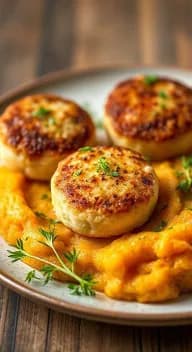 mini-fish-cakes-sweet-potato-mash