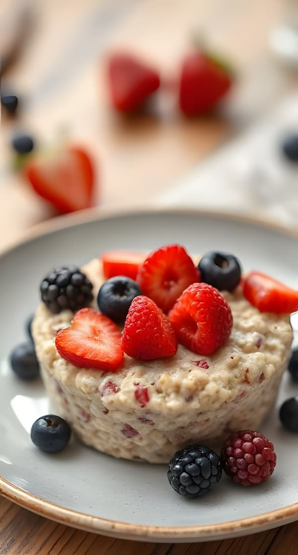 Mini Oatmeal and Berry Porridge