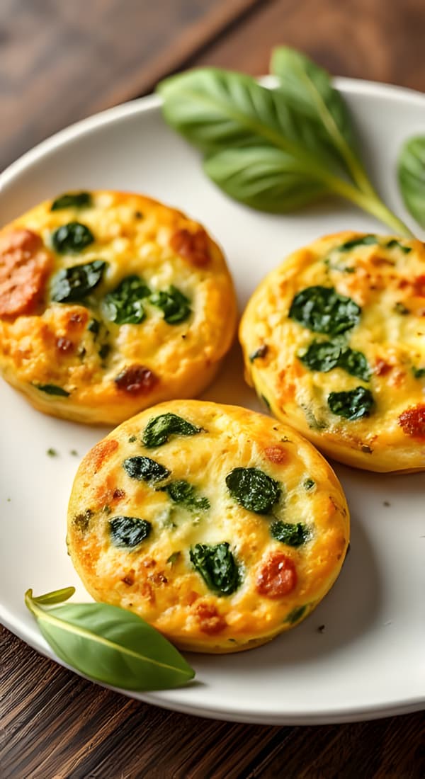 Mini Spinach and Cheese Frittatas