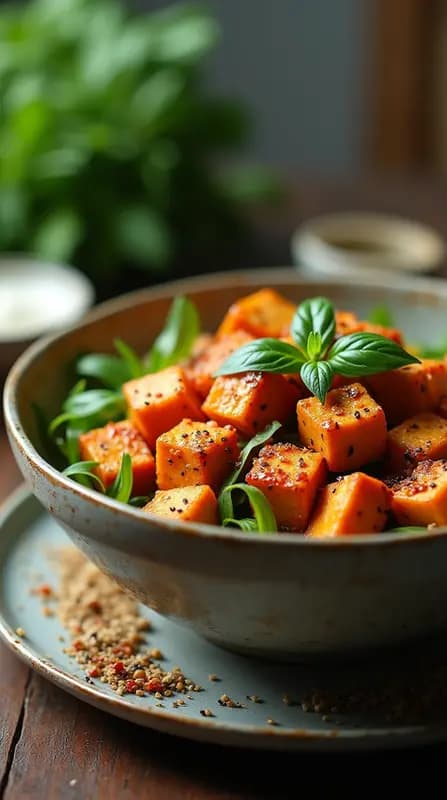 Spicy Thai Basil Tofu Bowl