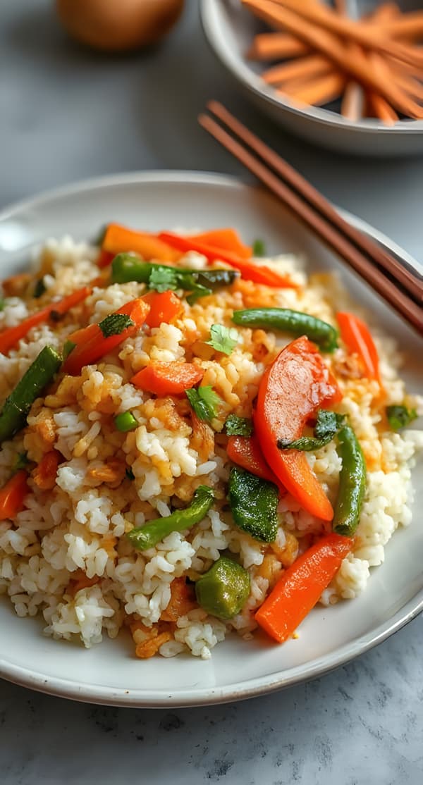 Vegetable Stir-Fry with Rice